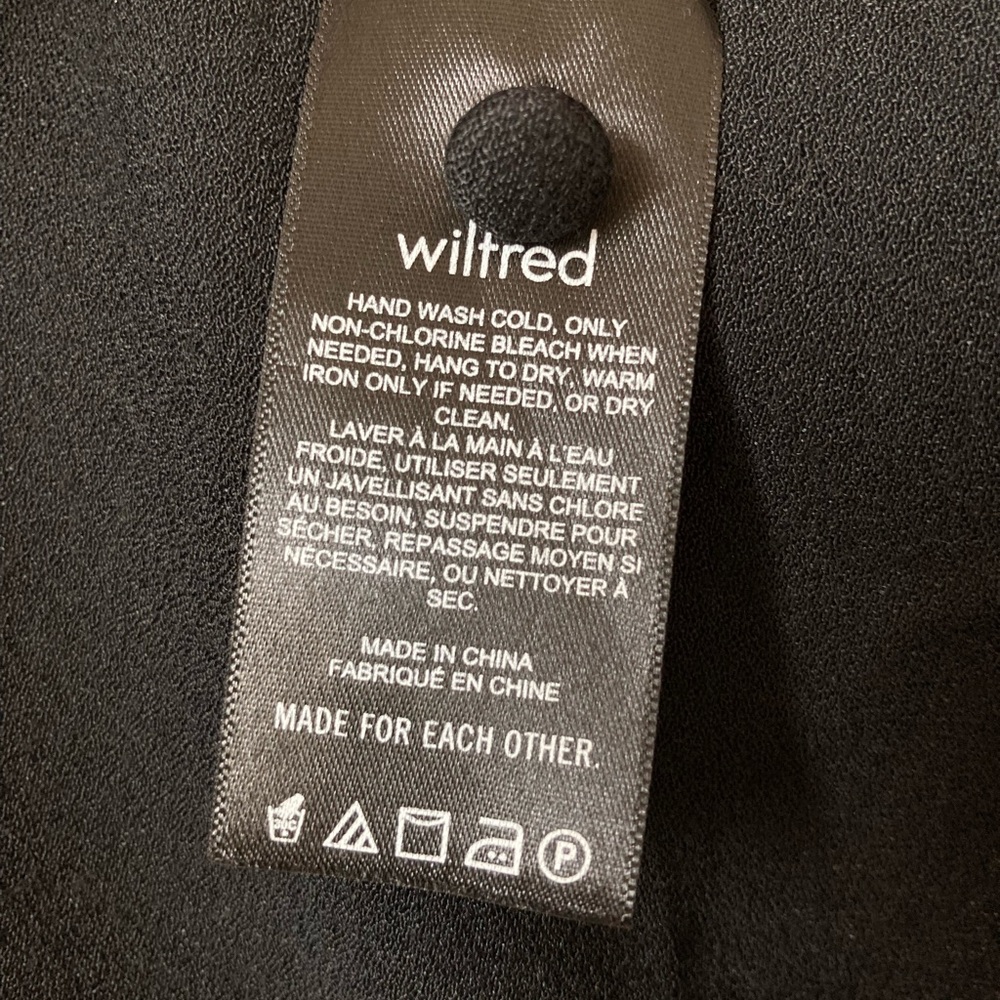 Wilfred Poppins Black Collared Button-Up Puff Sleeve Mini Dress - Picture 9 of 11